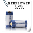 Аккумулятор 16340 / RCR123A KeepPower P1680U USB 800mAh защищенный